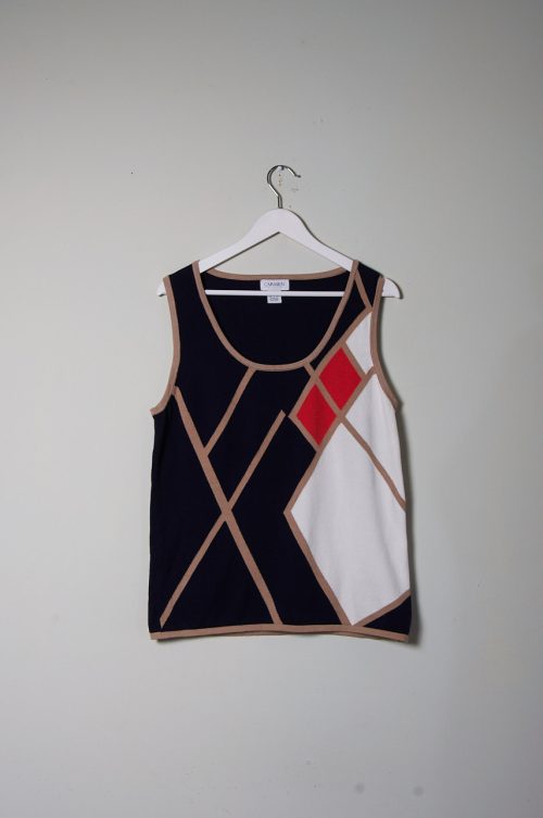 Polera sin mangas Carmen Marc Valvo Talla XL mujer