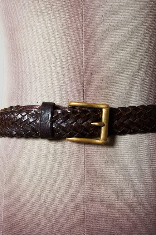 Cinturón de cuero trenzado vintage