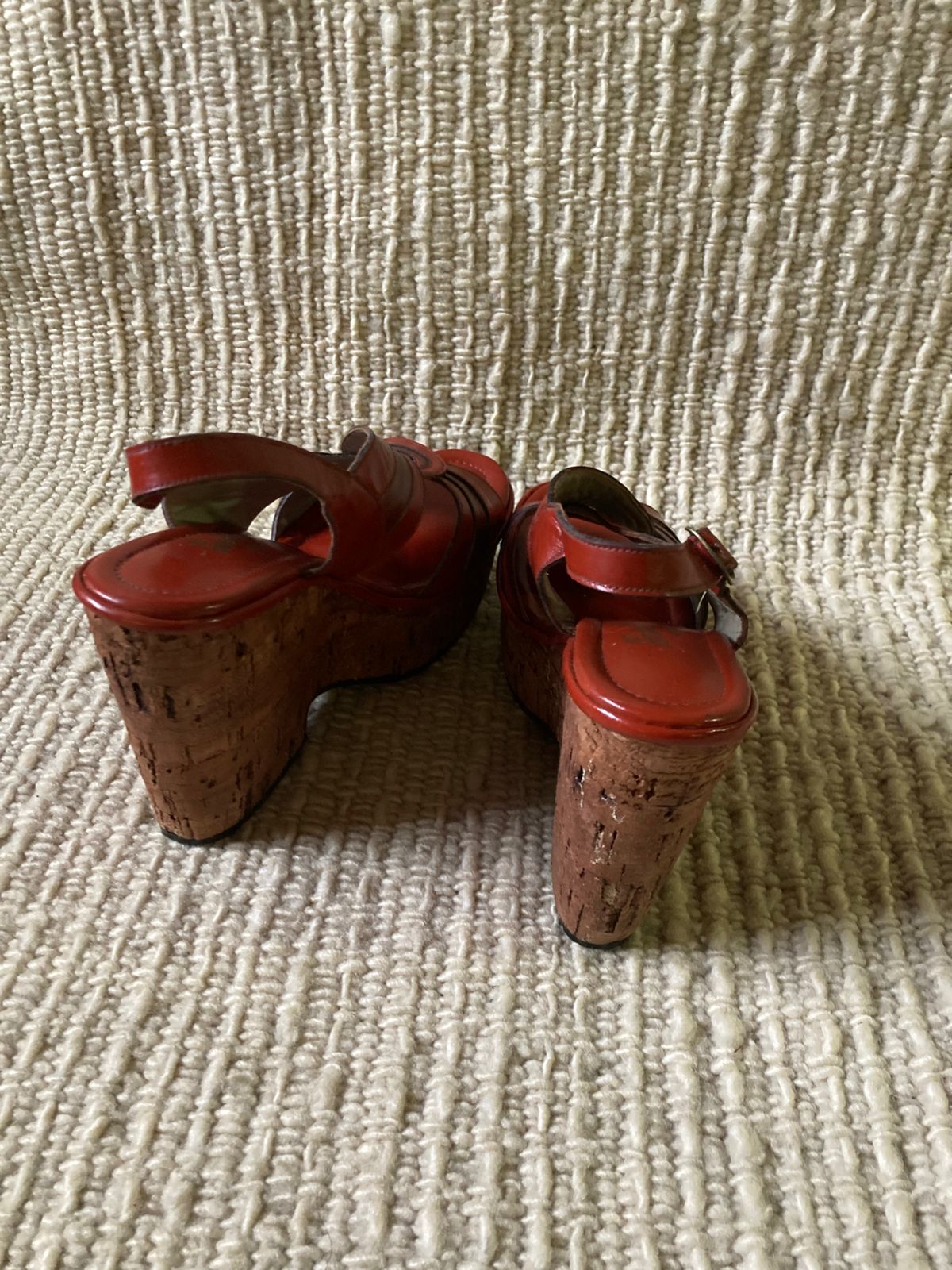 Zapatos de plataforma vintage del 1970 talla 36 o 22.5 cm de pie - Imagen 10