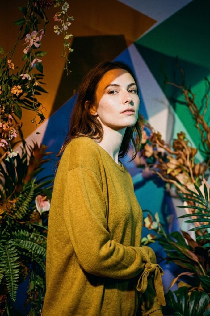 Sweater de lana verde olivo
