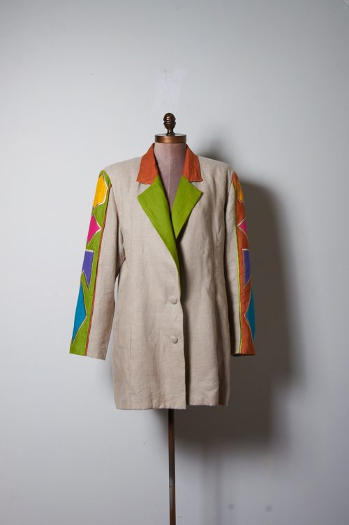Blazer Vintage I.B.Diffusion 100% lino, años 90 Talla 12 mujer