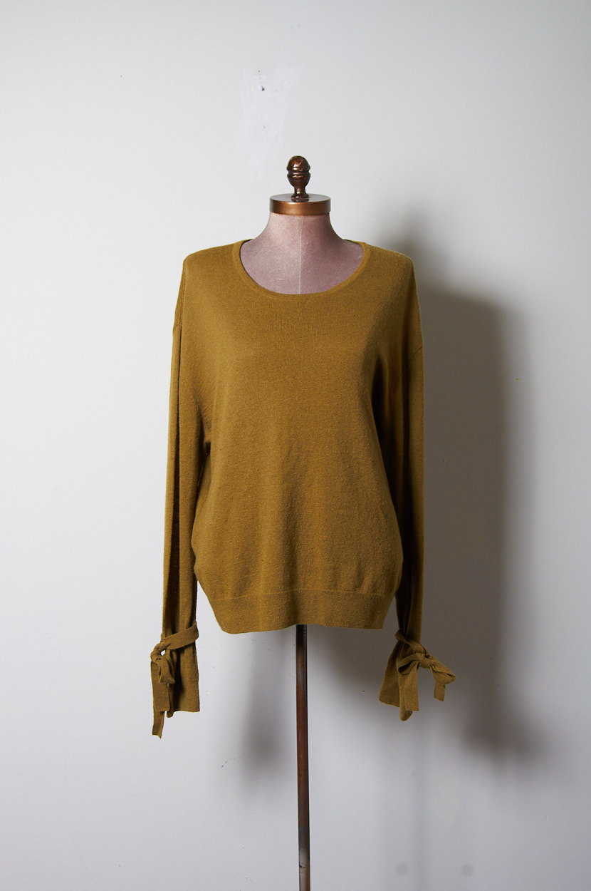 Sweater de lana verde olivo - Imagen 2