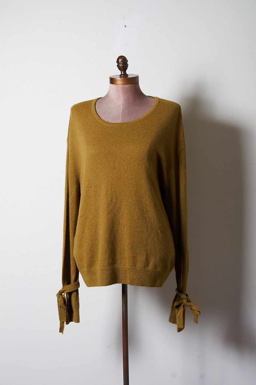 Sweater de lana verde olivo - Imagen 3