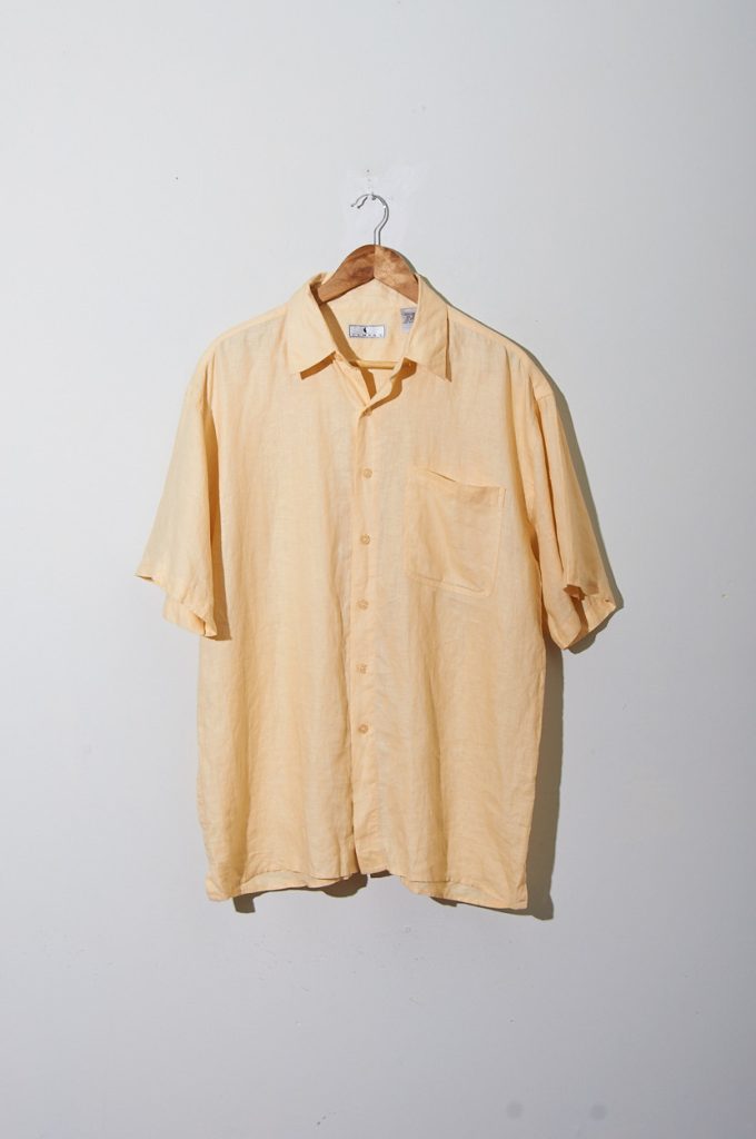 Camisa vintage de lino CUMRAN talla M hombre